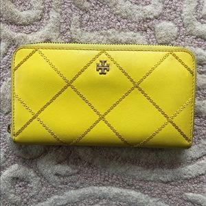 Tory Burch yellow wallet